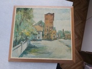 Obraz - krajobraz małomiasteczkowy (landszaft) 