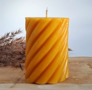 Świeca z wosku pszczelego 230 g – ręcznie robiona, naturalna