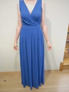 Chabrowa długa sukienka