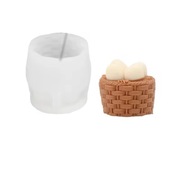 KOSZYCZEK Z JAJKAMI Wielkanoc forma silikonowa 6.9*7 do Świec Wosku Odlewów