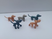 Pies piesek pieski 5 figurek z PRL 5 x figurka