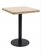 Stolik bistro MDF 60x60x75cm jasnobrązowy noga czarna