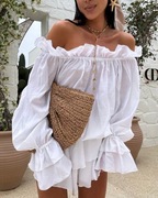 Komplet La Milla biały Hiszpanka + spódnico spodenki XS/S