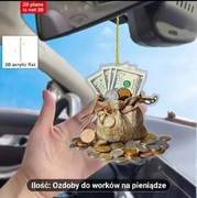 2Dpłaski.Akrylowyworekna pieniądze wiszący ozdoba wielofunkcyjna dekoracja 