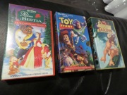 3xWalt Disney: Piękna i Bestia, Tarzan, Toy Story VHS Lektor/Dubbing PL BDB
