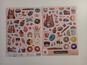 Naklejki planer scrapbooking DecoTime 2 szt. arkusze A4 - misie słodycze