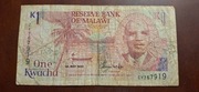 BANKNOT MALAWI 1 KWACHA 1992 ROK 