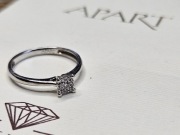 Pierścionek zaręczynowy Apart białe złoto 585 brylant