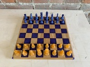 Zestaw- Szachownica i szachy- ręcznie robiona