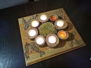 Świecznik  drewniany