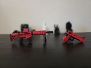 AR-15 / M4 (23.5 cm) + Pistolet Deagle (10.5 cm) - Mechaniczny Model 3D