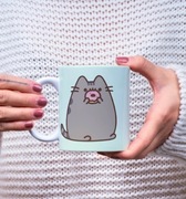 Kubek z nadrukiem ceramiczny Pusheen kot prezent dla fana dziewczynki 