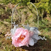 Koszyk do święcenia święconka pudrowy róż