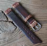 Pasek do zegarka skóra vintage handmade 18 mm