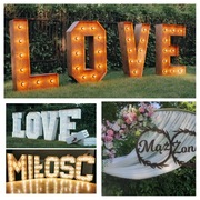 Napis LED LOVE MIŁOŚĆ ścianka weselna Dekoracje