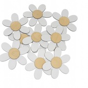 10 szt Kwiatki stokrotki 3d 10cm drewniane dekor pokój dziecka