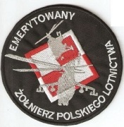 Naszywka emerytowany Żołnierz Polskiego Lotnictwa.