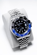 Zegarek Custom Seiko Mod GMT Master Batman Jubilee Black Blue
