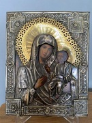 Ikona Rosja Matka Boża Tychwińska XIX w. w ryzie