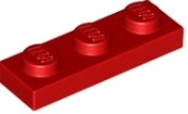 LEGO PLATE 1X3 RED 362321/3623