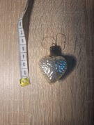 Szklana bombka serce zabytkowa vintage