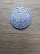 Francja 1 frank 1957 B stan III; aluminium