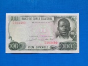 Banknot Gwinea Równikowa 100 Bipkwele,1979rok,UNC