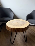 Sprzedam stolik kawowy z plastra drewna 