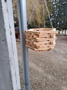  Doniczka drewniana sześciokątna wisząca