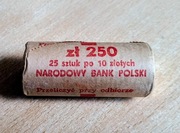 Rolka bankowa 25 szt po 10 zł. Rok 1988. Stan menniczy 