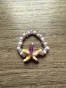 Pierścionek z koralików szklanych