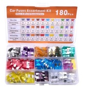 Zestaw bezpieczników samochodowych 180 sztuk
