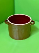 Kamionkowy garnek kamionka z uchwytami beczka PRL