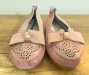 Buty damskie skórzane baleriny Rio Fiore eco-friendly różowe nr 36