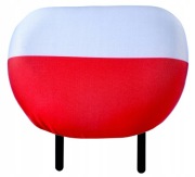Pokrowce na Zagłówki Flaga Polski 4 szt Auto Kibica PL