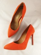 Czerwona szpilka Szydłowski 11 cm r.38 Skóra naturalna