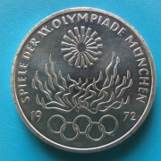 10 marek 1972 F Niemcy Monachium 1972 - Płomień Srebro 0,625 waga 15,5