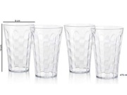 4 kubki diamentowa kolekcja tupperware 475ml