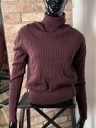 Sweterek z wiskozy golf M prążek ubierzsienaluzie