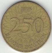 Liban 250 funtów liwrów livres 2006 - 23,5 mm - nr 1