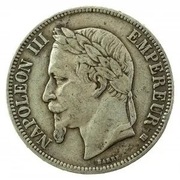 Francja, Napoleon III, 5 Franków Strasburg 1868 BB