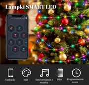 Girlanda LED 10m RGBIC - Sterowanie Aplikacją, Pilot, USB, Efekty Muzyczne
