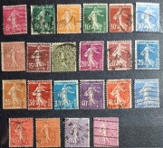 Siewca. 20 znaczków. Różne nominały. Nom. 60 perforacja. Ok. 1910 rok
