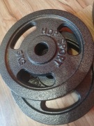 obciążenie żeliwne Hop-Sport 2 x 5 kg o średnicy 31mm