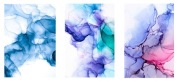Tryptyk Akwarela 50x70 Wydruk Plakat Obraz