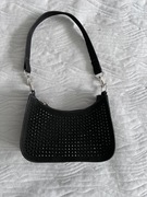 Mini mała torebka do ręki czarna nowa ćwieki