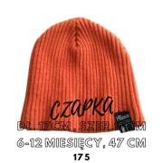 Czapka ruda dla roczniaka 12 miesięcy