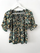 Pieces bluzka z bufiastymi rękawami Floral print