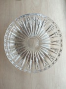 Kryształowa patera, półmisek, talerz owocarka Rozeta, kryształ PRL, vintage