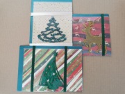 Kartki Świąteczne ręcznie robione 3 sztuki